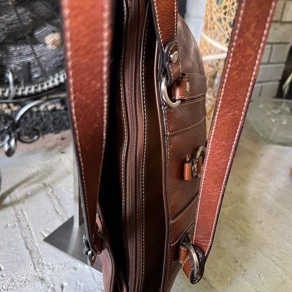 Etienne Aigner Vintage Leather Handbag Double Strap Shoulder Tote Bag - Picture 12 of 15